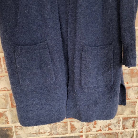 Madewell Kent Cardigan Alpaca Wool SOFT Navy Blue Sweater XS - Picture 10 of 16